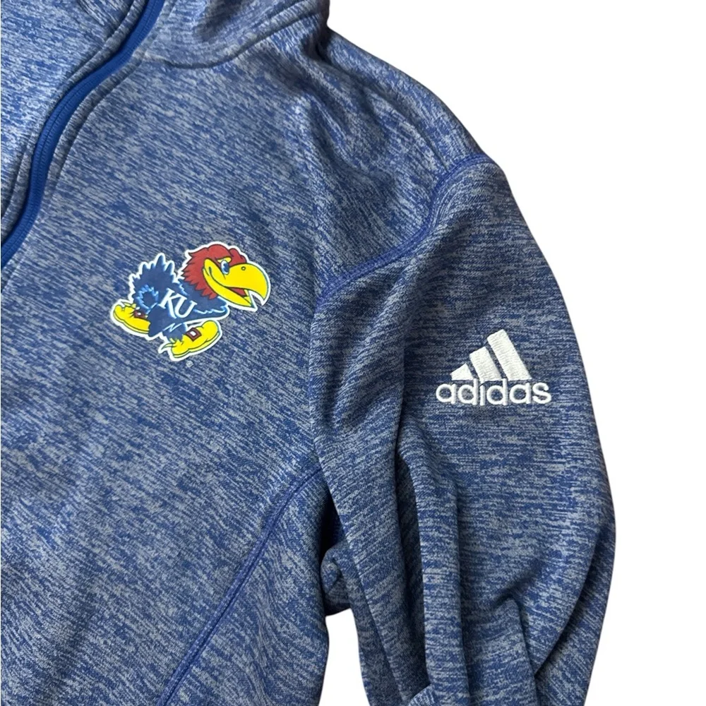 NCAA Kansas Jayhawks Men’s‎ Adidas 1/2 Zip Team Issue Size Medium Long Sleeves